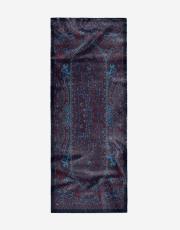 koyu kırmızı sawa desenli şal