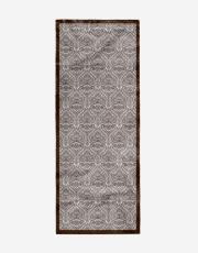 acı kahve miza desenli şal