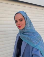 mint sarmaşık desenli şal