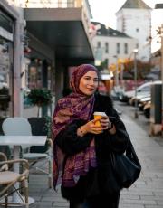 mürdüm lena desenli şal