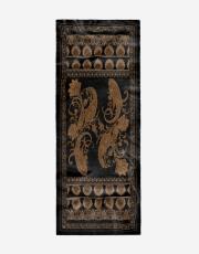 siyah lena desenli şal