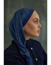 lacivert lilyum desen 