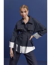 lacivert eliza çizgili ceket