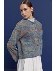 desenli ferry etnik desenli kısa ceket 2