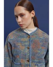 desenli ferry etnik desenli kısa ceket 3