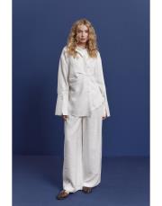 ekru lady pantolonlu takım