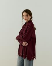 bordo floral gömlek 2