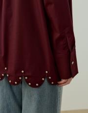 bordo floral gömlek 4