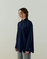 lacivert floral gömlek 3