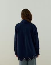 lacivert floral gömlek 5