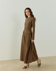 tarçın monoly keten elbise 2