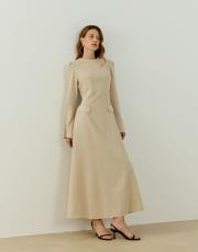 natürel monoly keten elbise 2