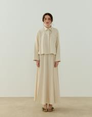 natürel nervürlü keten takım 2