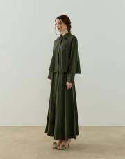 haki nervürlü keten takım 3