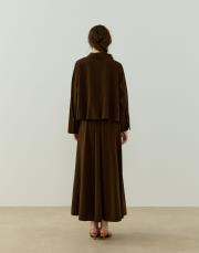 kahverengi nervürlü keten takım 5