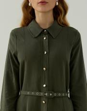 haki lera keten elbise 3