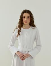 beyaz lara keten elbise 4