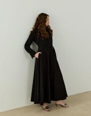 siyah lara keten elbise 2