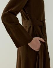 kahve lara keten elbise 4