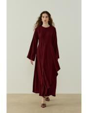 bordo alina monovizolin elbise