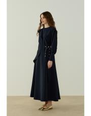 lacivert tiana çıt çıt kemerli elbise 3