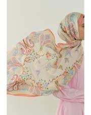 toz pembe vanessa desenli floş viskon şal 4