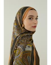 caramel hera desenli floş viskon şal 3