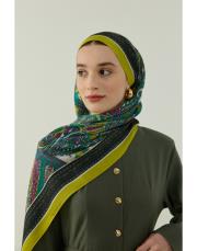 fıstık hera desenli floş viskon şal 2