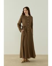 kahve sawana elbise 2