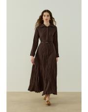 kahve crush vual elbise