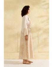 sarı rena desenli elbise 3