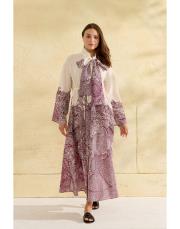 bordo rena desenli elbise