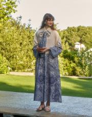 lacivert rena desenli elbise 2