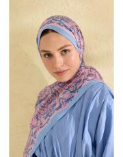 mavi sirius desenli şal 2