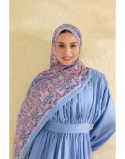 mavi sirius desenli şal 4