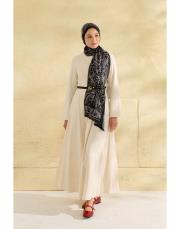 siyah sirius desenli şal