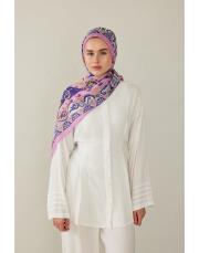 mor luna desenli şal 2