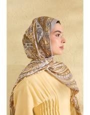 sarı luna desenli şal 4