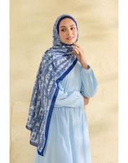 mavi eliza desenli şal 2