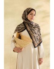 siyah eliza desenli şal