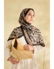 siyah eliza desenli şal 2