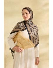 siyah eliza desenli şal 3