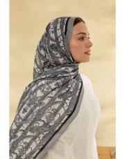 gri eliza desenli şal 2