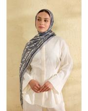 gri eliza desenli şal 4