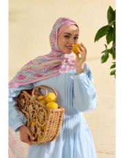 pembe sakura desenli şal 2