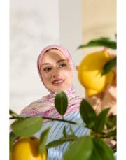 pembe sakura desenli şal 4