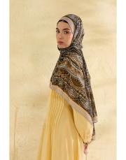 sarı sakura desenli şal 2