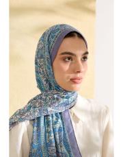 mavi elora desenli şal 3