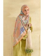 turuncu eva desenli şal