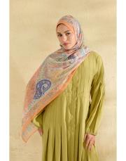 turuncu eva desenli şal 2